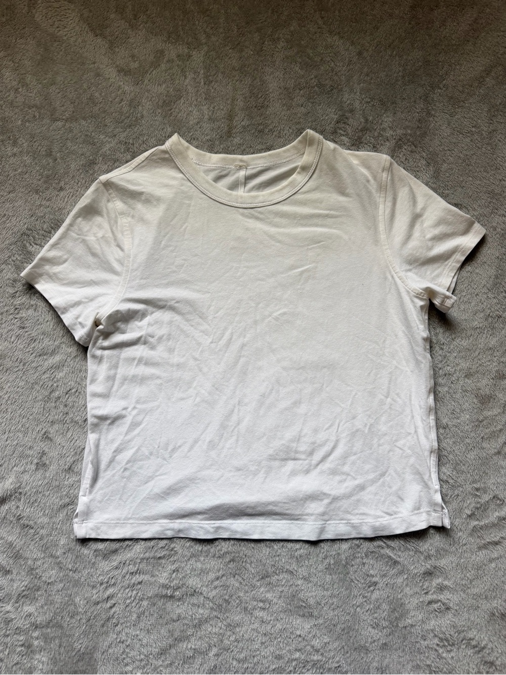lululemon athletica Women's White Short Sleeve Crew Tee